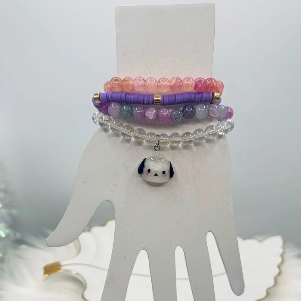 Pochacco beaded Arm Candy  Bracelet